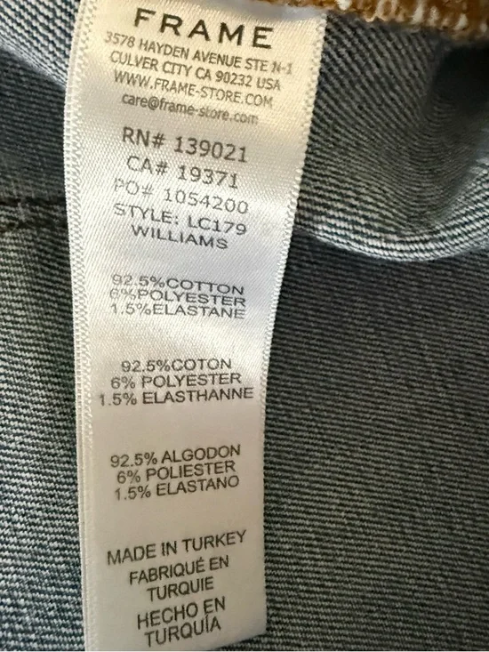 Frame Denim Le Cutoff Mid-Blue Frayed Hem Jean Shorts EUC Women’s Size 30 - Picture 13 of 16